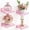 Pink, variant on Pink Shelves, 5x5 Inches Small Wall Shelf Set of 4, Rustic Wood Floating Wall Mounted Shelves for Bedroom, Living Room, Kitchen, Bathroom Decor (Pink)