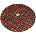 thumbnail image 2 of 36 48 Inch Clan Hay Red and Green Scottish Tartan Traditional Christmas Tree Skirt Rustic Xmas Tree Holiday Decorations, 2 of 4