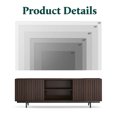 thumbnail image 5 of STARY Rattan TV Stand for TVs, Wood TV Stand Mid Century Modern TV Stand TV Media Console with Drawer and 2 Cabinets, Boho Entertainment Center for Living Room, 5 of 6