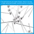 thumbnail image 5 of Uxcell 100 Pcs White Ball Head Pins 0.98 inch Wire Head Pins 24 Gauge Brass Head Pins for DIY Craft Jewelry Making, 5 of 7