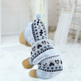 thumbnail image 2 of Acrylic Fibers Heart Snowflake Blue Pet Winter Warm Hooded Sweater Clothing Clothes for Dogs Cats Gueiykk, 2 of 8