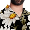 thumbnail image 5 of Daisy Men's Short Sleeve Button Down Poplin Hawaiian Shirt for Summer Beach, Casual Printed Unisex Style, 5 of 6