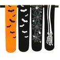 thumbnail image 6 of Gustavedesign Women Thigh High Socks Over the Knee Leg Warmer Fashion Boot Socks Halloween Element Bat Spider Web Bone Pattern, 6 of 6