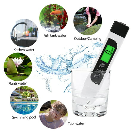 TDS Water Tester Digital Meter Test Pen , 3 in 1 TDS, Temperature and Conductivity Meter with Carry Case, 0-9999ppm, Ideal ppm Meter for Drinking Water, Aquariums and