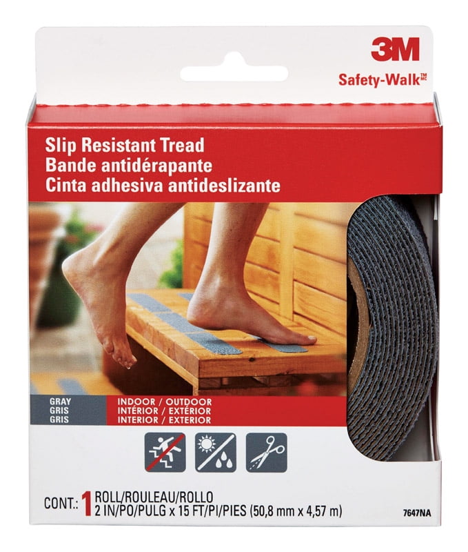 3M  Gray  Anti-Slip Tape  2 in. W x 180 in. L 1 pk