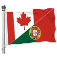thumbnail image 1 of czcpp-Portuguese Canada Friendship Flag,3x5 FT Portugal Canadian Flag,36x60 Inch Large Digitial Double-Printed Durable 150D Thick Polyester Decorations with 2 Brass Grommet, 1 of 4