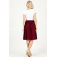 thumbnail image 2 of Simlu Womens Regular and Plus Size Skirt with Pockets Below The Knee Length Ruched Flowy Skirt Midi Skirt For Women, 2 of 6