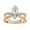 Rose Gold, variant on Split Shank Solitaire Engagement Rings for Women Center 10x5mm Marquise and Round Cut Lab Created Moissanite Wedding Anniversary Ring in 14K Solid Rose Gold Size-9