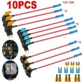 thumbnail image 1 of 10Pcs 12V Automotive Circuit Fuse Adapter W/ Connector And Blade Fuse Holder New, 1 of 8