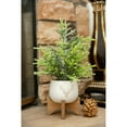 thumbnail image 5 of Flora Bunda CH1920E-WH 15.75'H Frosted Xmas Tree in 5' Staghead Ceramic on Wood Stand, 5 of 5