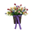 thumbnail image 2 of Artificial Tulips, Artificial Flowers, Multicolor Tulips Flower Basket Hanging Decoration, Waterproof Plastic Living Room Decor, 2 of 6
