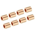 thumbnail image 1 of Unique Bargains 1/8'/3mm Wire Rope Stop Sleeve Copper Crimping Loop Sleeve End, Golden, 40 Pack, 1 of 5