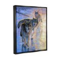 thumbnail image 3 of Stupell Industries Sunlit Wolf Trio Painting Animals & Insects Painting Black Floater Framed Art Print Wall Art, 3 of 6