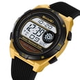 thumbnail image 6 of Solar Powered Digital Watch for Men, Waterproof Sports Outdoor Wristwatch with Alarm Clock, Luminous Display, Calendar Date, Stopwatch, Casual Trendy Design for Daily Activities, 6 of 9