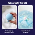 thumbnail image 3 of Glam & Beauty Blue Cotton Candy Bath Bomb with Hidden LED Light Surprise – Color Changing Glow Bath Fizzy for Kids 4+, Spa-Like Moisturizing Bath Experience, 3 of 5