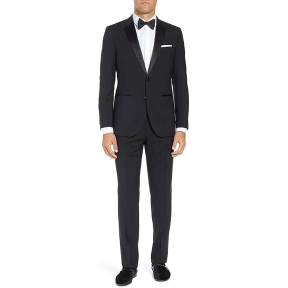 Adam Baker Men's Modern & Slim Fit Two-Piece Notch Lapel Tuxedo Suit