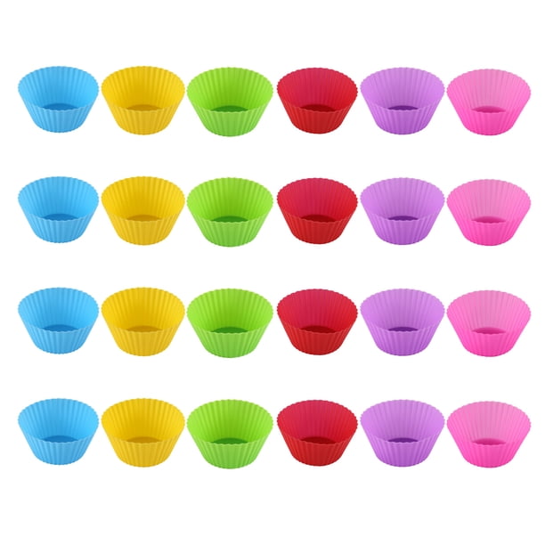 Moldes de silicona para cupcakes, reutilizables, para hornear magdalenas y muffins, resistentes a altas temperaturas, de grado alimenticio, regalo para entusiastas de la repostería.