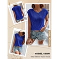 thumbnail image 7 of NFTOEIULA Women Glamour Glitz Sequin Embellished Short Sleeve Chic Party Top, 7 of 7