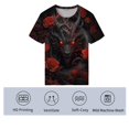 thumbnail image 4 of Men's Novelty Dragon T-Shirts 3D Printed Dragon Short Sleeve Tshirts Casual Summer Tee Top, 4 of 6
