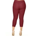 thumbnail image 3 of MOA COLLECTION Women's Plus Size Capri Jeggings - Cotton Blend, 5-Pocket Skinny Pants (XL-XXXL), 3 of 5