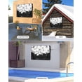 thumbnail image 2 of Outdoor TV Cover 48 to 50 Inch Weatherproof, Abstract Graffiti Waterproof TV Screen Protector for Outside Decor with Zipper and Pocket 48"L x 30"H , Paint Black White, 2 of 7