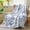 Dark Blue Floral, variant on Lotus Karen Floral Fleece Throw Blanket 50x60 Inches - Colorful Wildflowers Botanical Print Blanket Gifts for Women Soft Cozy Lightweight Throws for Bed Sofa Couch Decorative