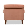 thumbnail image 3 of Jennifer Taylor Home Alana 38" Lawson Large Living Room Accent Arm Chair with Metal Casters, Peach Orange, 3 of 10