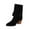 Black, variant on Xfvqtps Womens 2 in 1 Foldable Cuff Ankle Boots Slouchy Mid Calf to Knee High Boots Chunky Block Heel Winter Fashion Booties for Women Coffee