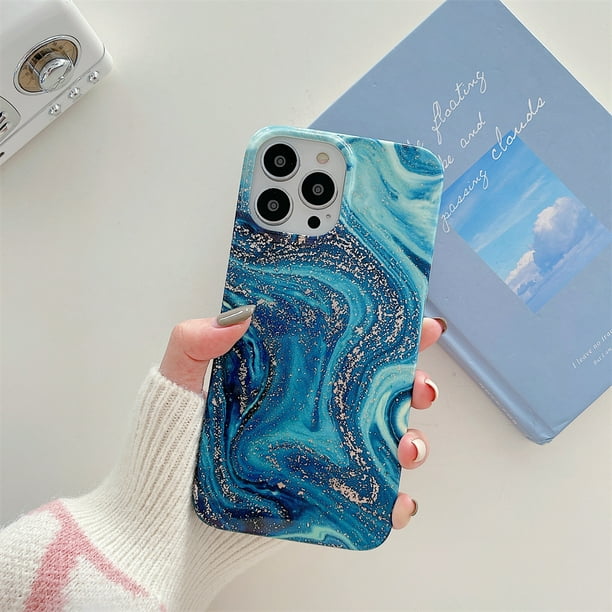 Ranipobo For Iphone 12 Pro Max Case 6 7 Bronzing Marble Pattern Protective Cute Phone Case Cover For Girls Women Ladies Walmart Com