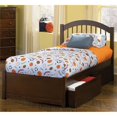 thumbnail image 2 of Atlantic Furniture Windsor Lit de Rangement à Deux Broches en Noyer, 2 of 3