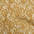 thumbnail image 1 of oneOone Cotton Poplin Dark Mustard Fabric Lace Floral Fabric For Sewing Printed Craft Fabric By The Yard 42 Inch Wide, 1 of 1