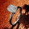 thumbnail image 3 of solitaire jewels 3CT Elongated Cushion Moissanite Hidden Halo Engagement Ring For Women, 14K White Gold, 3 of 6