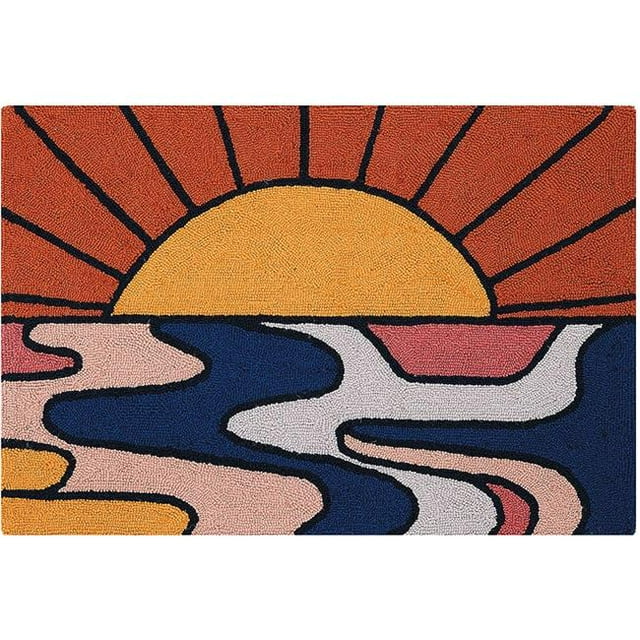 Peking Handicraft 30EO126C03 2 x 3 ft. 100 Percent Wool Horizon Hook Rug