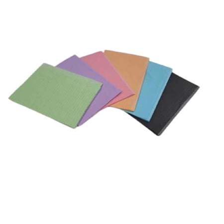 BRITEDENT WHITE 13  X 18  Patient Towels - Bibs- Napkins 2 ply Tissue + 1 ply Poly. (125 bib Package)