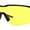 Noir - Jaune, variante sur Lunettes de Soleil Sport Enveloppantes Classiques des Années 90 pour Hommes à Demi-Cerclage en Plastique Blanc Argenté Miroir