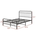 thumbnail image 6 of Black Metal Beds for Adults, Full-Size Bed Frame with Headboard, Full Platform Bed Frame with Footboard and 10 Legs, Noise-Free, Easy assembly, Heavy Duty Steel Slat Support, 220lbs, Black, SS2536, 6 of 7