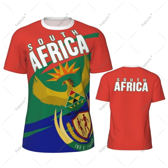 South Africa Flag Men Sports T-shirt Women Tees jersey for Soccer Football Running Bike Tennis Fitness Fans