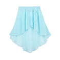 thumbnail image 3 of Aislor Kids Big Girls High Low Chiffon Dance Skirt for Lyrical Ballet Latin Jazz Stage Performance 6-16 A Light_Blue 14, 3 of 7