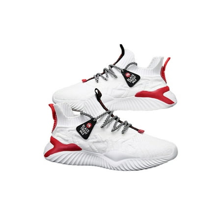 

Tenmix Men Athletic Shoe Fitness Workout Running Shoes Breathable Sneakers Sport Trainers Walking Lightweight Non-Slip White 9