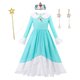 thumbnail image 1 of Vestido de princesa de melocotón para niñas, traje de Cosplay de Margarita Rosalina, Con cómic, para fiesta de Halloween Fivean unisex, 1 of 2