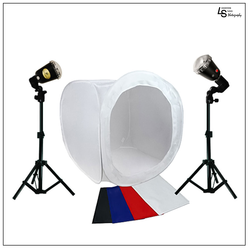 20" Foldable Photo Tent Cube Box Lighting Kit with Background Light
