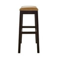 thumbnail image 4 of New Ridge Home Goods Julian 30" Faux Leather and Wood Barstool in Tan/Espresso, 4 of 4