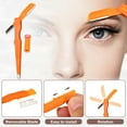 thumbnail image 3 of Unique Bargains 3 in1 Eyebrow Shaping Tool Orange Eyebrow Trimmer Eyebrow Clip Eyebrow Brush for Women, 3 of 7