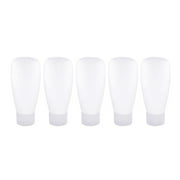 5Pcs 30/60/100ml Portable Travel Bottles, Travel Clear Bottles Leakproof Refillable Empty Bottles lotions Containers with Flip Cap for Shampoo Body Wash Liquids Squeezable Bottles