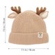 thumbnail image 3 of Gorro de punto grueso para niños Astas Gorro de lana cálido Gorro de punto para bebé (Caqui adecuado para bebés de 3 a 24 meses), 3 of 5