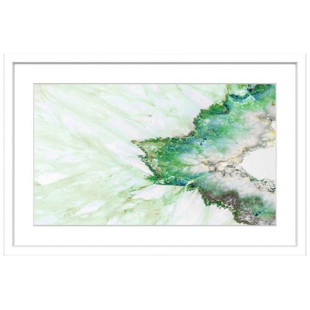 "Green Outline" Framed Painting Print