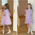 thumbnail image 6 of Tiijoy Girls School Uniform Polo Dress Sleeveless Mesh Casual Dress for Kids, Sizes 3-4, 6 of 8