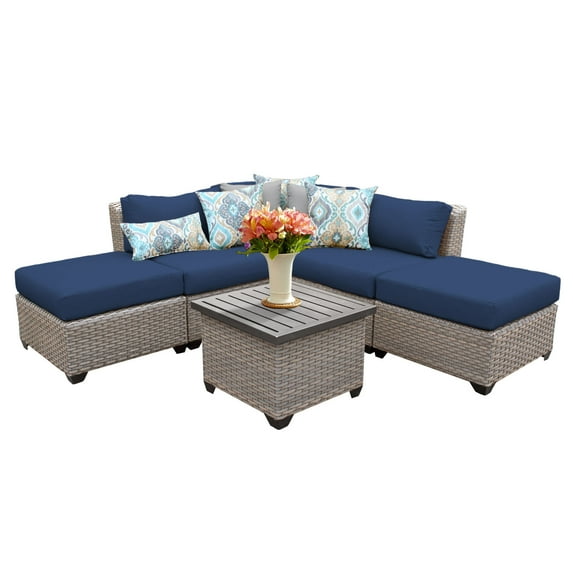 Catalina 6 Piece Outdoor Wicker Patio Furniture Set 06f