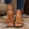 thumbnail image 5 of Womens Arch Support Slide Sandals Comfortable Breathable Slip On Round Toe Orthotic Flat Beach Slides For Daily Casual Walking Vacation Holiday, 5 of 6