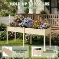 thumbnail image 6 of HUONA Raised Garden Bed, 72x23.42x30 Inches Elevated Wood Planter Box with Legs and Bed Liner for Backyard, Patio, Balcony , 550 lb Capacity, Natural, 6 of 21